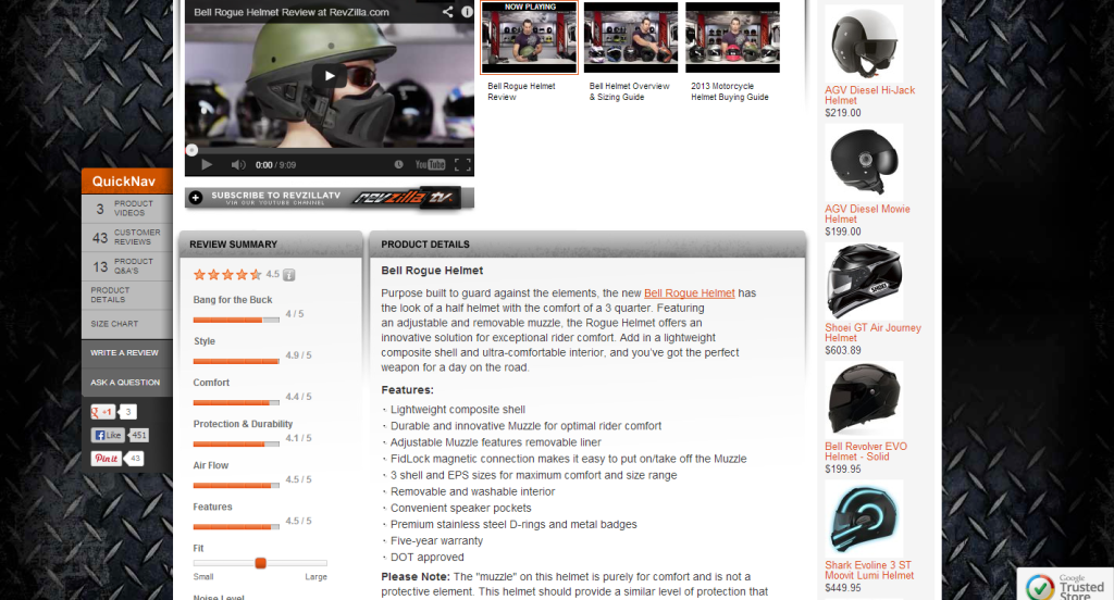 Bell Rogue Helmet RevZilla