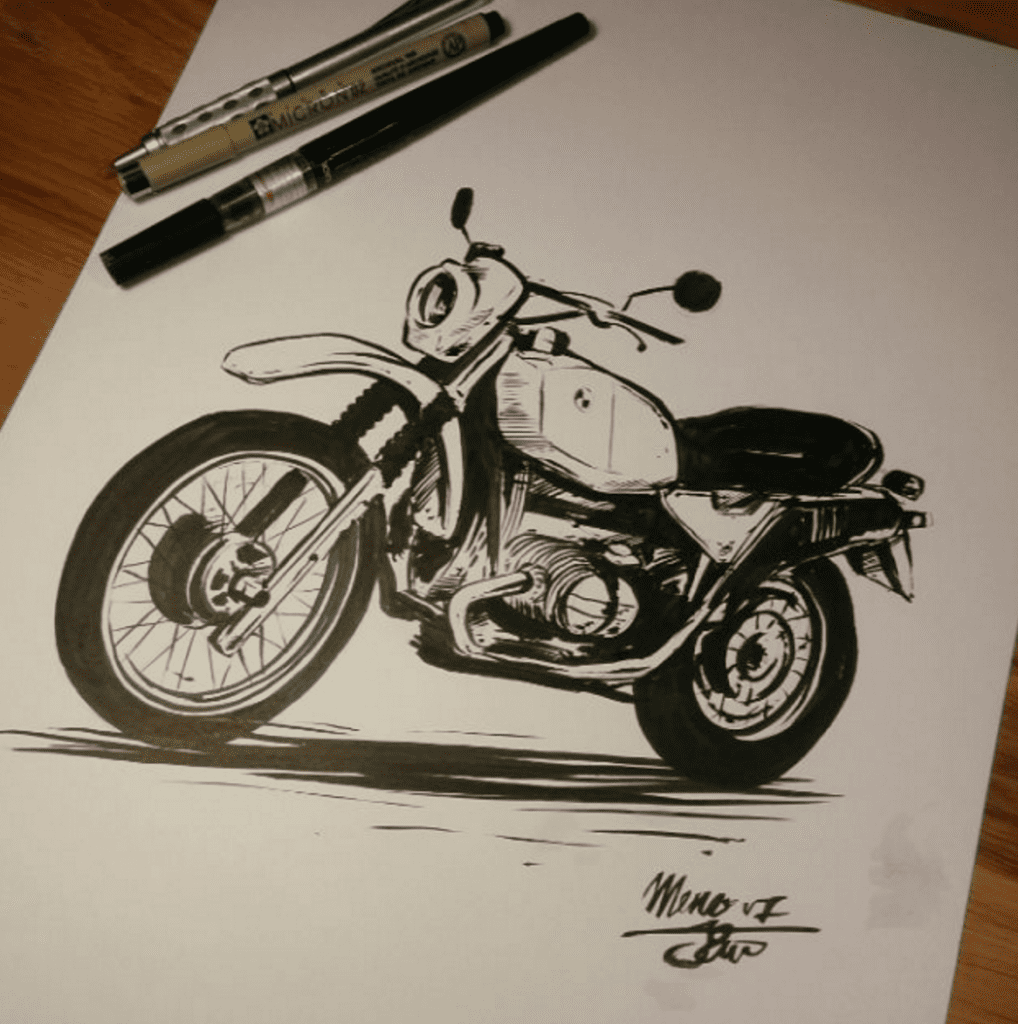 Badass Motorcycle Art By Menzekwint