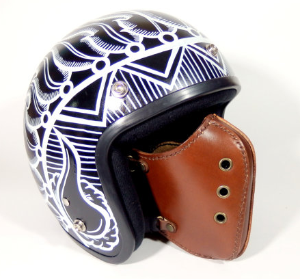 mask motorcycle face leather half badasshelmetstore chainsaw biker custom badass masks turn any into riding calavera loca
