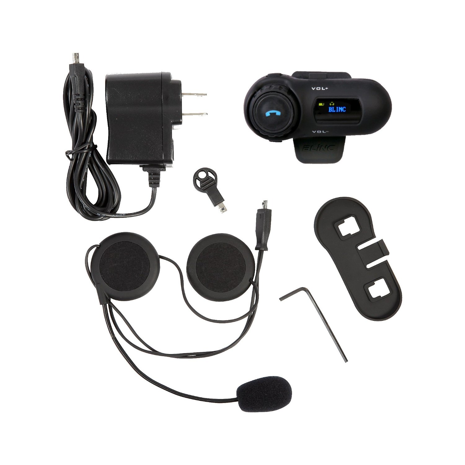 2 Blinc M2 Bluetooth Helmet Communication Module with FM Tuner Badass