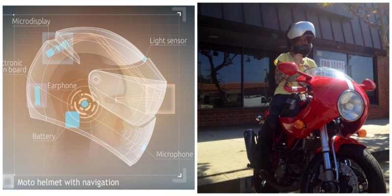 Live map motorcycle helmet pics