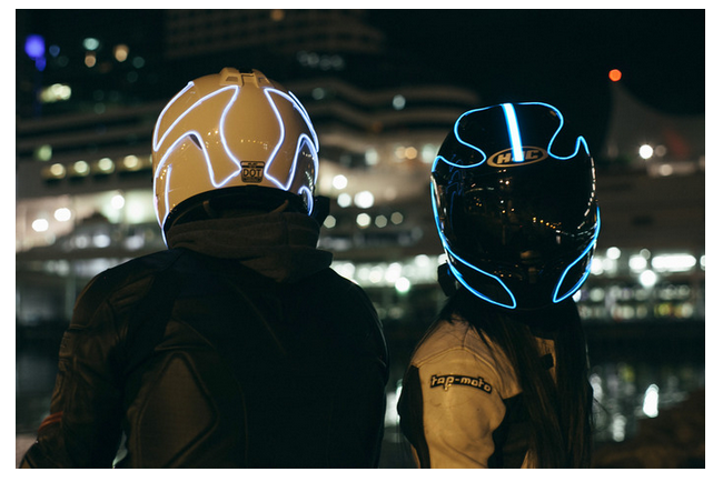 Stupendous Collections Of motorcycle helmet lights Gif