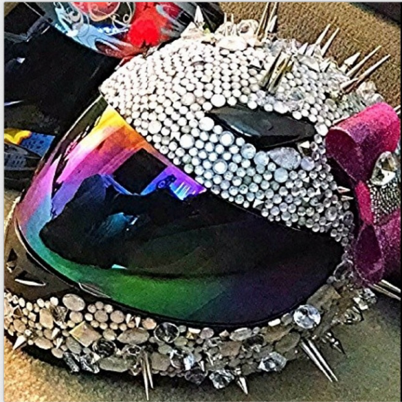 Crystal Helmet Designs- How to BLING the crap out of your Helmet.