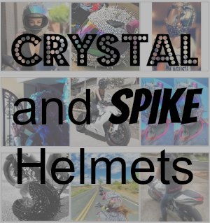 Crystal and spike Helmet Design button