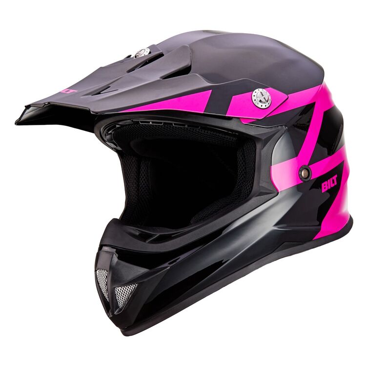 BILT Amped EVO Rapid Youth Helmet in Black and Pink