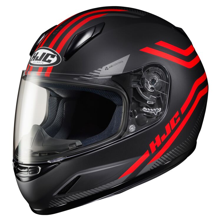 HJC Youth CL-Y Strix Helmet in Black/Red