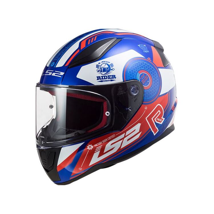 LS2 Youth Rapid Stratus Helmet in glossy red/white/blue