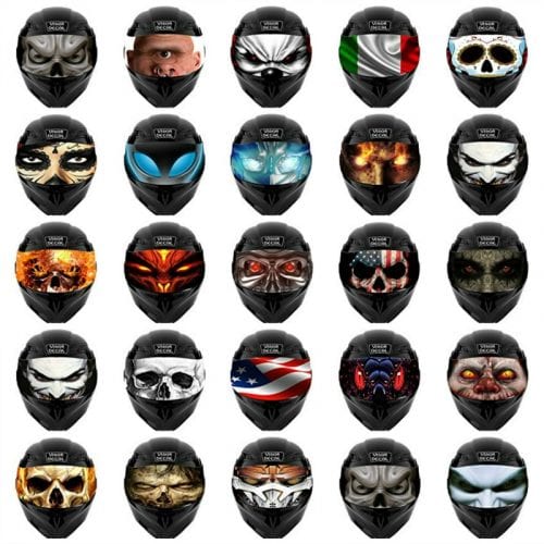 Motorcycle Helmet Visor Decals