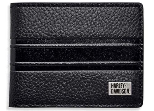harley davidson leather checkbook wallet mens