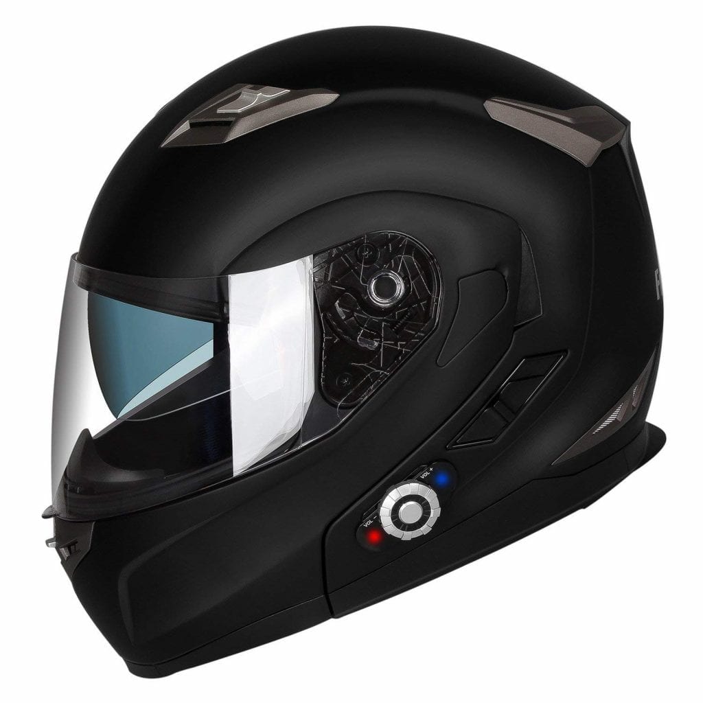 FreedConn BIF01313 Flip up Dual Visor Full Face Helmet with Builtin