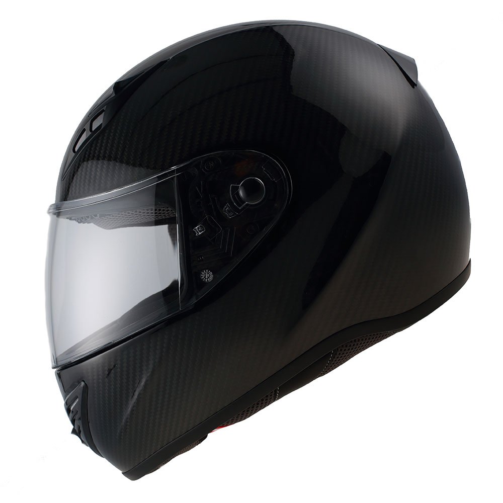 Genuine Carbon Fiber Motorcycle Street Bike Full Face Helmet (Black) Review