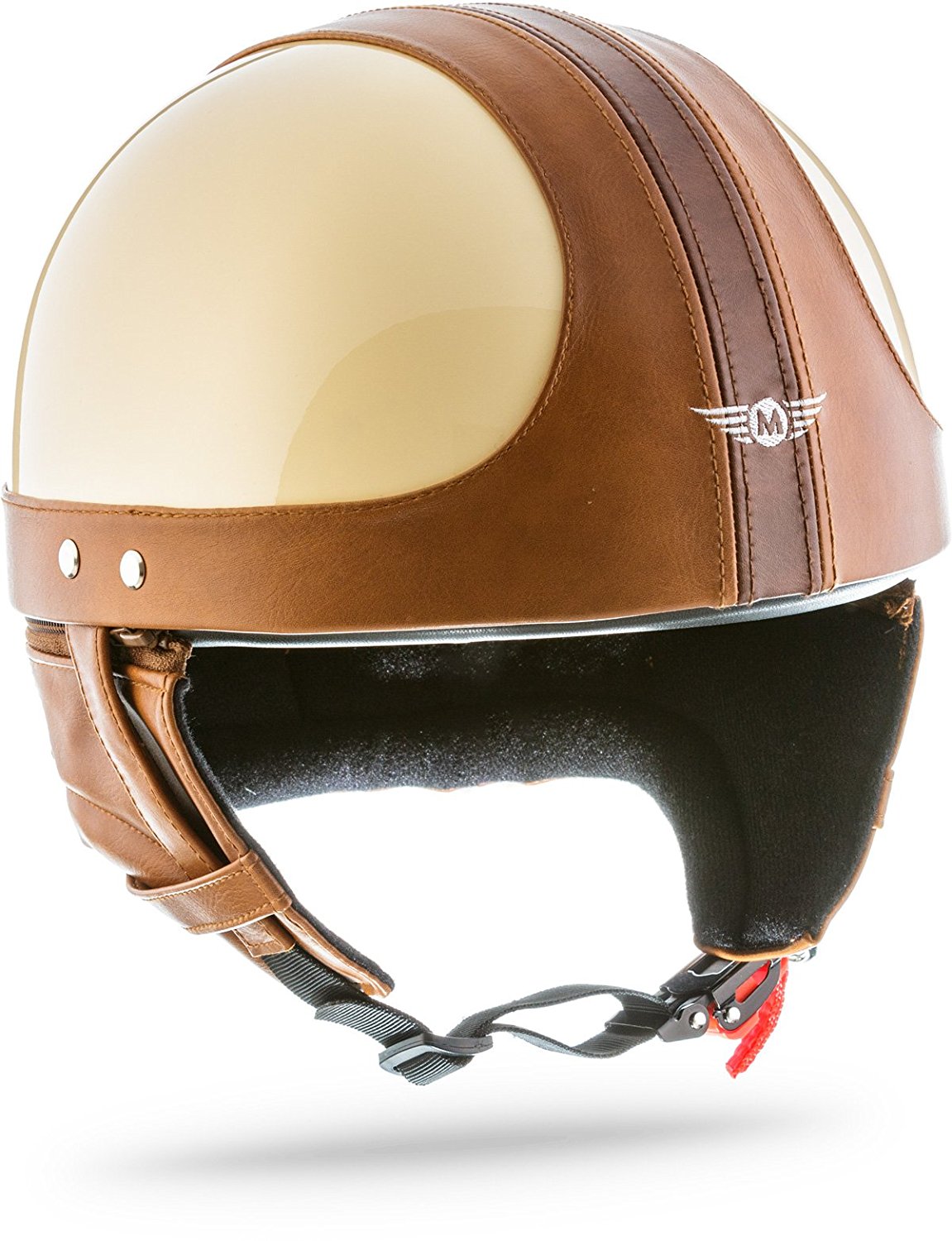 MOTO Helmets D22 Jet Helmet Half Shell Red M 57-58cm 