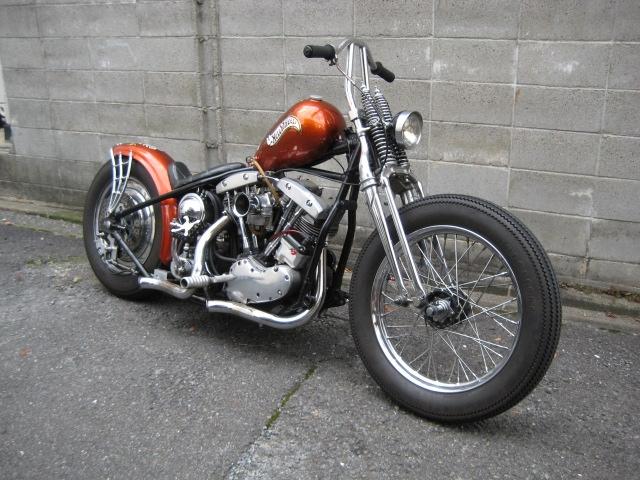 Kichi's 66' FLH Custom built by Luck Motorcycles of Japan