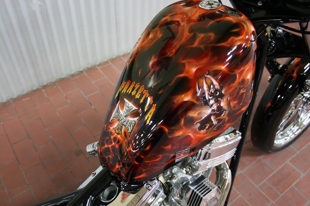 coast west choppers death dealer cfl wcc motorcycle tank tanks paint chopper motorcycles gas pinstriping helmet airbrush jobs