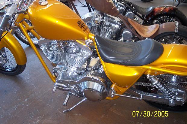 Gold modified FXR built by West Coast Choppers - WCC of U.S.A.
