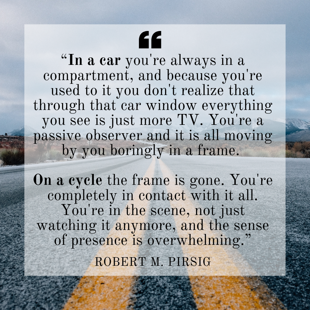 Motorcycle Riding Quote by Robert Pirsig