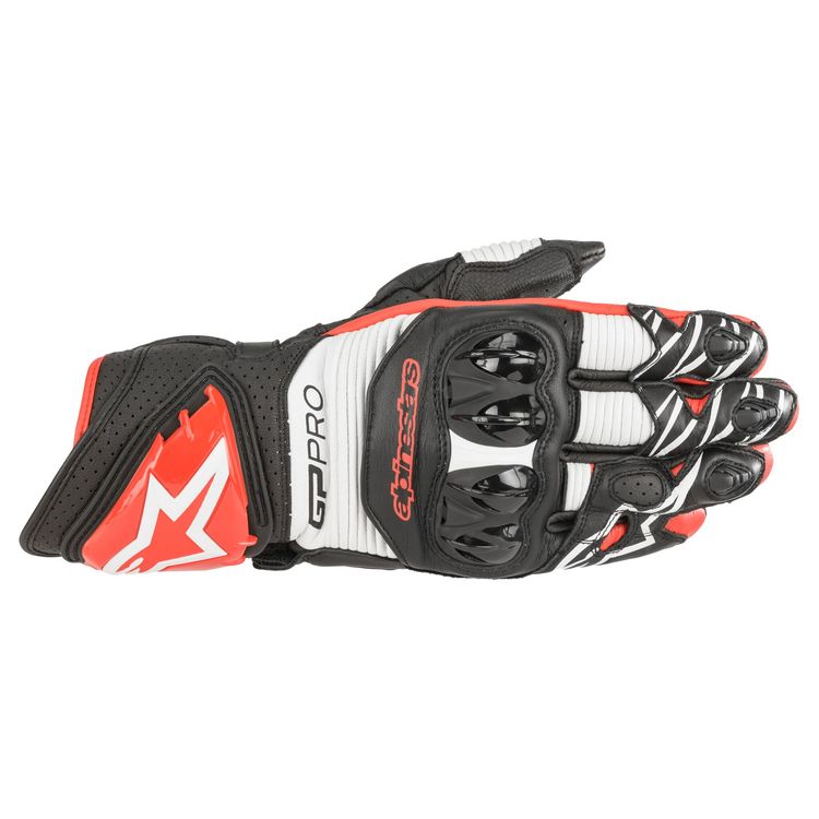 Alpinestars GP Pro R3 gloves in black, white and red