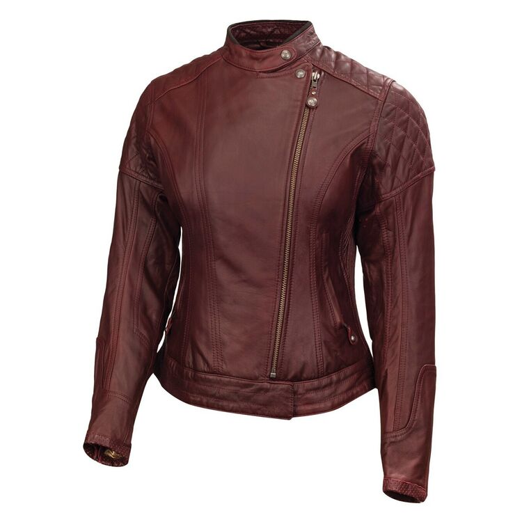 Roland Sands Riot CE Women's Leather Jacket in Oxblood