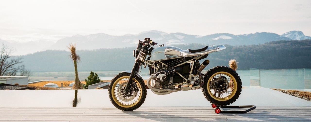 VTR Custom's BMW R nineT custom motorcycle in Switzerland