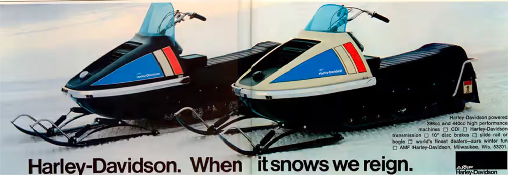 Harley Davidson Snowmobiles from the 1900s