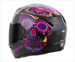 women's sugar skull motorcycle helmet