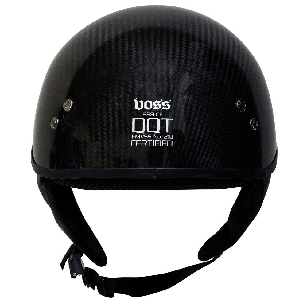 Voss 888CF Carbon Fibre Half Helmet with Drop Down Lens