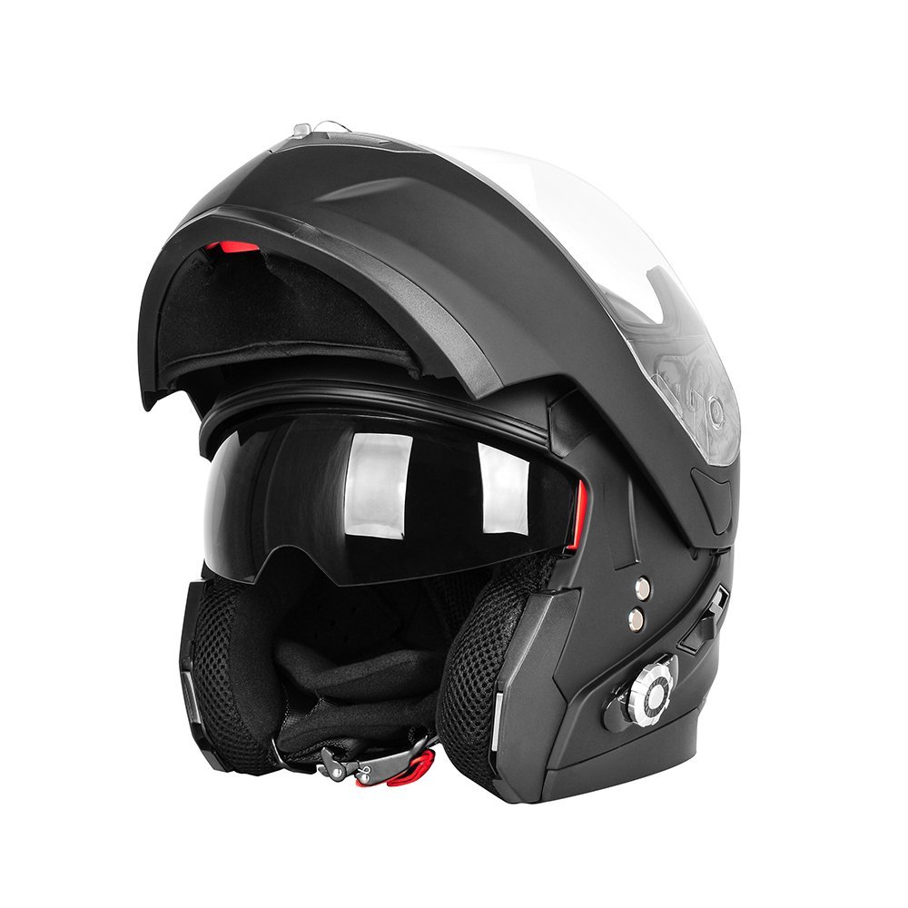 FreedConn BIF01313 Flip up Dual Visor Full Face Helmet with Builtin