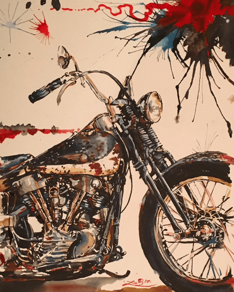 Badass Motorcycle Art By Leebullockart 2509