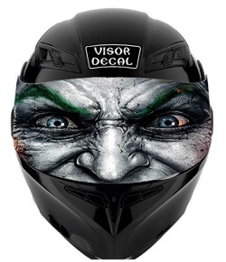 Devil Red Skullskins Changeable Scooter Motorcycle Helmet Tint Shield Sticker 
