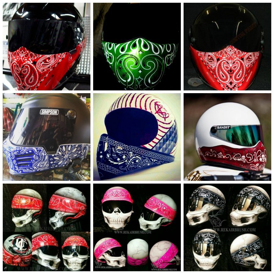 Bandana Style Print Motorcycle Helmets