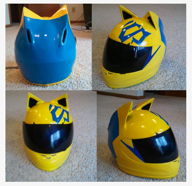 How to make your own Cat  Ear Motorcycle Helmet  from 