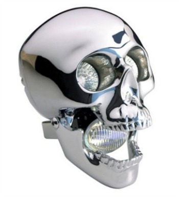 skull headlight cover motorcycle