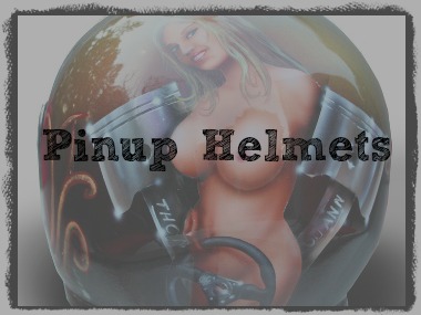 airbrushed pinup motorcycle helmets
