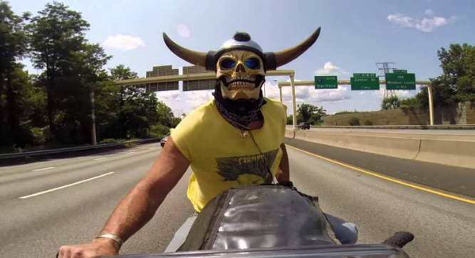 motorcycle helmet with bull horns