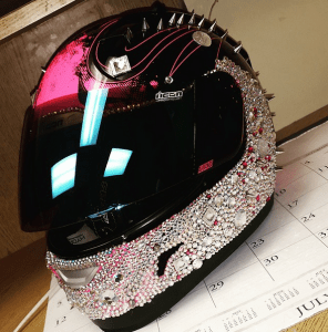 Crystal Helmet Designs- How to BLING the crap out of your Helmet.